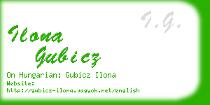 ilona gubicz business card